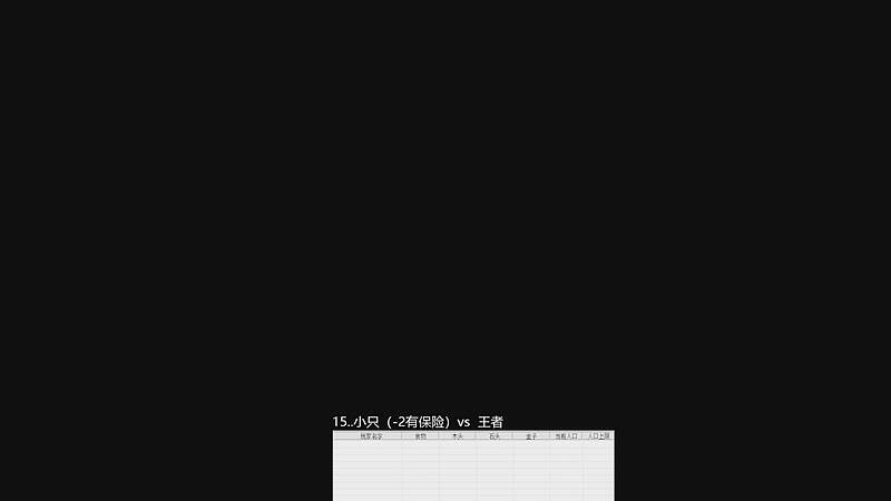 15..小只(-2有保险)3vs0 王者